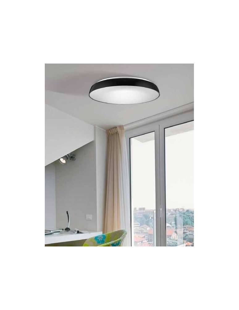 Round Plafonds - Azzardo CORTONA 41 3000K BLACK 1xLED Ceiling Light Black AZ2737 - product kolory-swiatla.pl 2