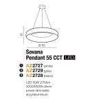 Pendant lamps with control - Azzardo SOVANA PENDANT 55 CCT GREY 1xLED Pendant Gray AZ2729 - product 2