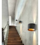 Wall lamps - Azzardo LETICIA 2 BLACK/GO 1xG9 Wall Mounted Black/Gold AZ2815 - product 1
