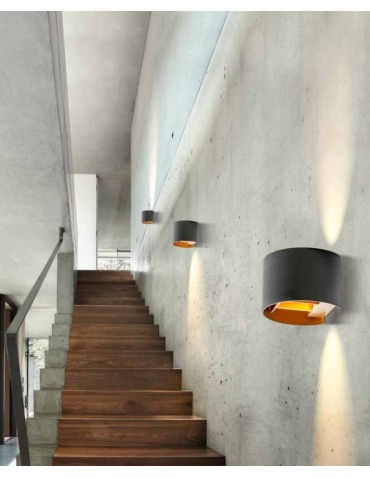 Azzardo LETICIA 2 BLACK/GO 1xG9 Wall Mounted Black/Gold AZ2815