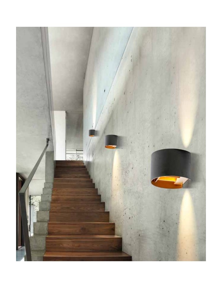 Wall lamps - Azzardo LETICIA 2 BLACK/GO 1xG9 Wall Mounted Black/Gold AZ2815 - product kolory-swiatla.pl 1