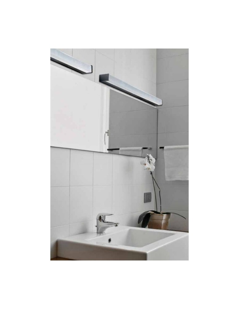 Bathroom wall lamps - Azzardo PETER 90 3000 MATT BLACK 1xLED Wall Mounted Black Mat IP44 AZ2616 - product kolory-swiatla.pl 2