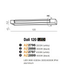 Bathroom wall lamps - Azzardo DALI 120 4000K BLACK 1xLED Wall Mounted Black IP44 AZ2899 - product 2