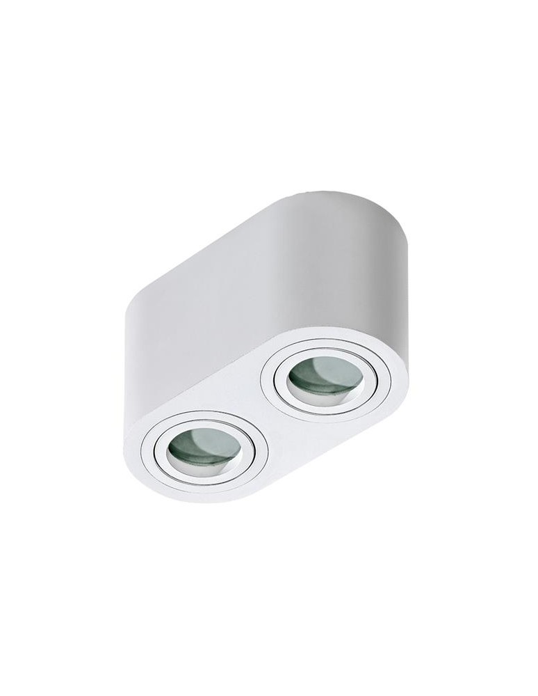 Hermetic ceiling luminaires - Azzardo BRANT 2 IP44 WHITE 2xGU10 Surface Mounted White IP44 AZ2816 - product kolory-swiatla.pl 1