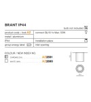 Hermetic ceiling luminaires - Azzardo BRANT 2 IP44 WHITE 2xGU10 Surface Mounted White IP44 AZ2816 - product 2