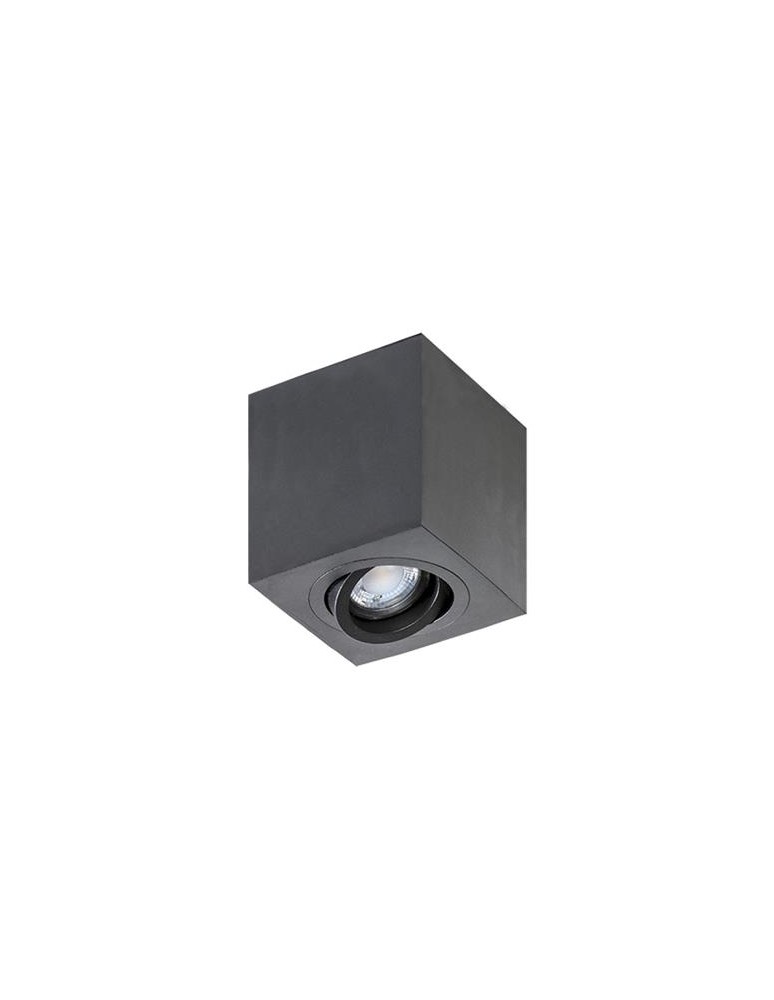 Ceiling luminaires for replaceable light source - Azzardo BRANT SQUARE BLACK 1xGU10 Surface Mounted Black AZ2825 - product kolory-swiatla.pl 1