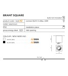 Ceiling luminaires for replaceable light source - Azzardo BRANT SQUARE BLACK 1xGU10 Surface Mounted Black AZ2825 - product 2