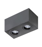 Ceiling luminaires for replaceable light source - Azzardo BRANT 2 SQUARE BLACK 2xGU10 Surface Mounted Black AZ2827 - product 1