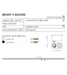 Ceiling luminaires for replaceable light source - Azzardo BRANT 2 SQUARE BLACK 2xGU10 Surface Mounted Black AZ2827 - product 2