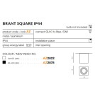 Hermetic ceiling luminaires - Azzardo BRANT SQUARE IP44 WHITE 1xGU10 Surface Mounted White IP44 AZ2822 - product 2