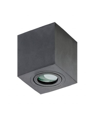Azzardo BRANT SQUARE IP44 BLACK 1xGU10 Surface Mounted Black IP44 AZ2878