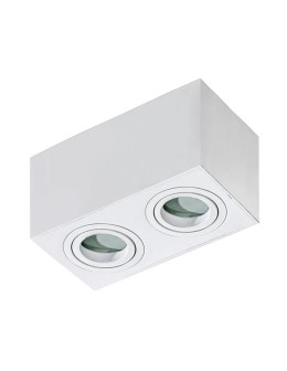 Azzardo BRANT 2 SQUARE IP44 WHITE 2xGU10 Natynkowa Biały IP44 AZ2823
