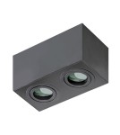 Hermetic ceiling luminaires - Azzardo BRANT 2 SQUARE IP44 BLACK 2xGU10 Surface Mounted Black IP44 AZ2879 - product 1