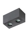 Azzardo BRANT 2 SQUARE IP44 BLACK 2xGU10 Natynkowa Czarny IP44 AZ2879