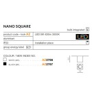 LED ceiling luminaires - Azzardo NANO SQUARE BLACK 1xLED Surface Mounted Black AZ2787 - product 2