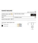 LED ceiling luminaires - Azzardo NANO ROUND WHITE 1xLED Surface Mounted White AZ2784 - product 2