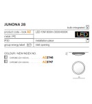 Round Plafonds - Azzardo JUNONA 28 4000K CHROME 1xLED Chrome Ceiling Light AZ2746 - product 3
