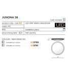 Round Plafonds - Azzardo JUNONA 38 3000K CHROME 1xLED Chrome Ceiling Light AZ2751 - product 3