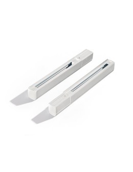 Azzardo Track Set 2m White 3F busbar with end feed and end cap AZ2988