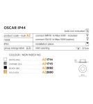 Flush-mounted hermetic lamps - Azzardo OSCAR IP44 BLACK 1xGU10 Recessed Black IP44 AZ2692 - product 2