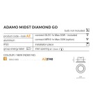 Decorative flush-mounted lamps - Azzardo ADAMO MIDST DIAMOND GO 1xGU10 Recessed Gold AZ2740 - product 2