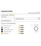 Round flush-mounted lamps - Azzardo ADAMO RING MATT BLACK Decorative Ring for Luminaire Matte Black AZ2567 - product 2