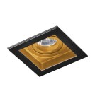 Square flush-mounted lamps - Azzardo MINORKA BLACK/GOLD 1xGU10 Recessed Black/Gold AZ2802 - product 1