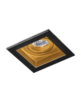 Azzardo MINORKA BLACK/GOLD 1xGU10 Wpuszczana Czarny/Złoty AZ2802