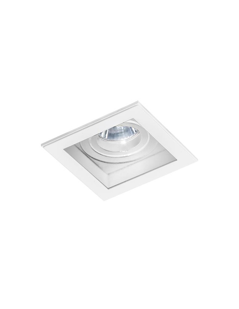 Square flush-mounted lamps - Azzardo MINORKA WHITE/WHITE 1xGU10 Recessed White AZ2801 - product kolory-swiatla.pl 1