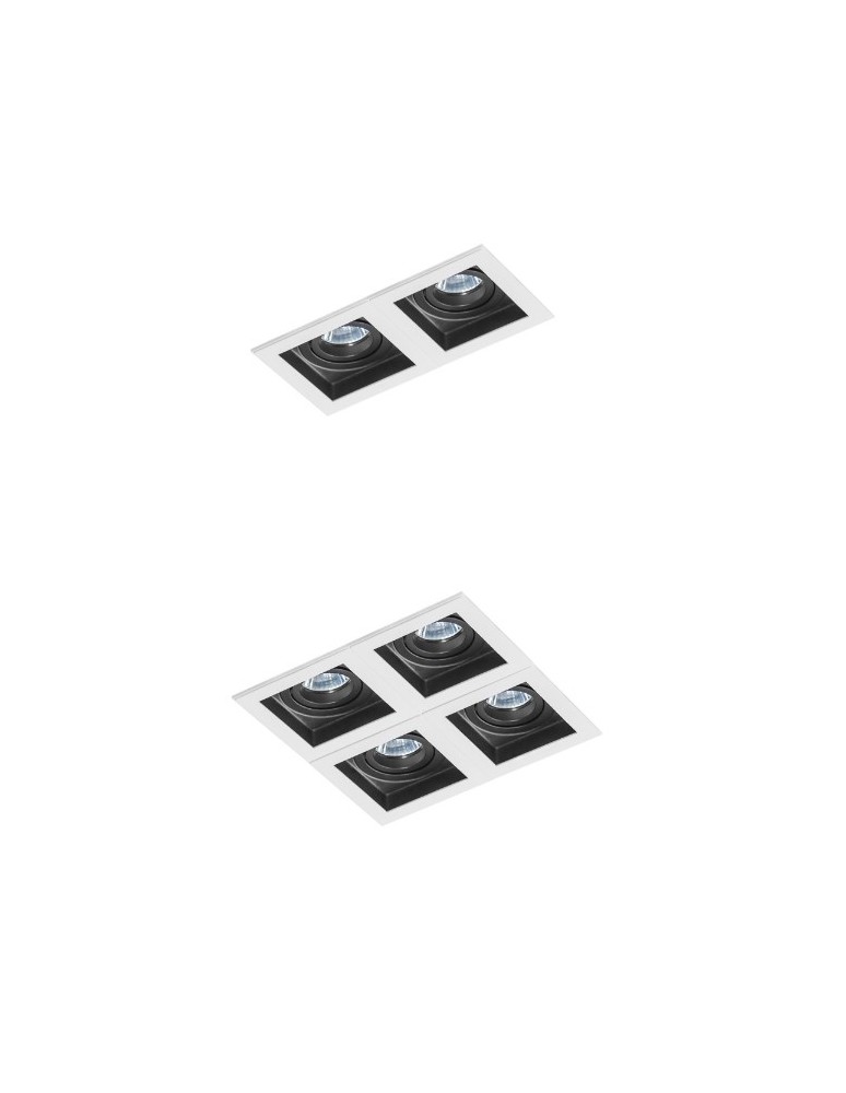 Square flush-mounted lamps - Azzardo MINORKA WHITE/WHITE 1xGU10 Recessed White AZ2801 - product kolory-swiatla.pl 2