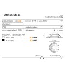 Flush-mounted directional lights - Azzardo TORRES ES111 BLACK 1xES111 Recessed Black AZ2685 - product 3