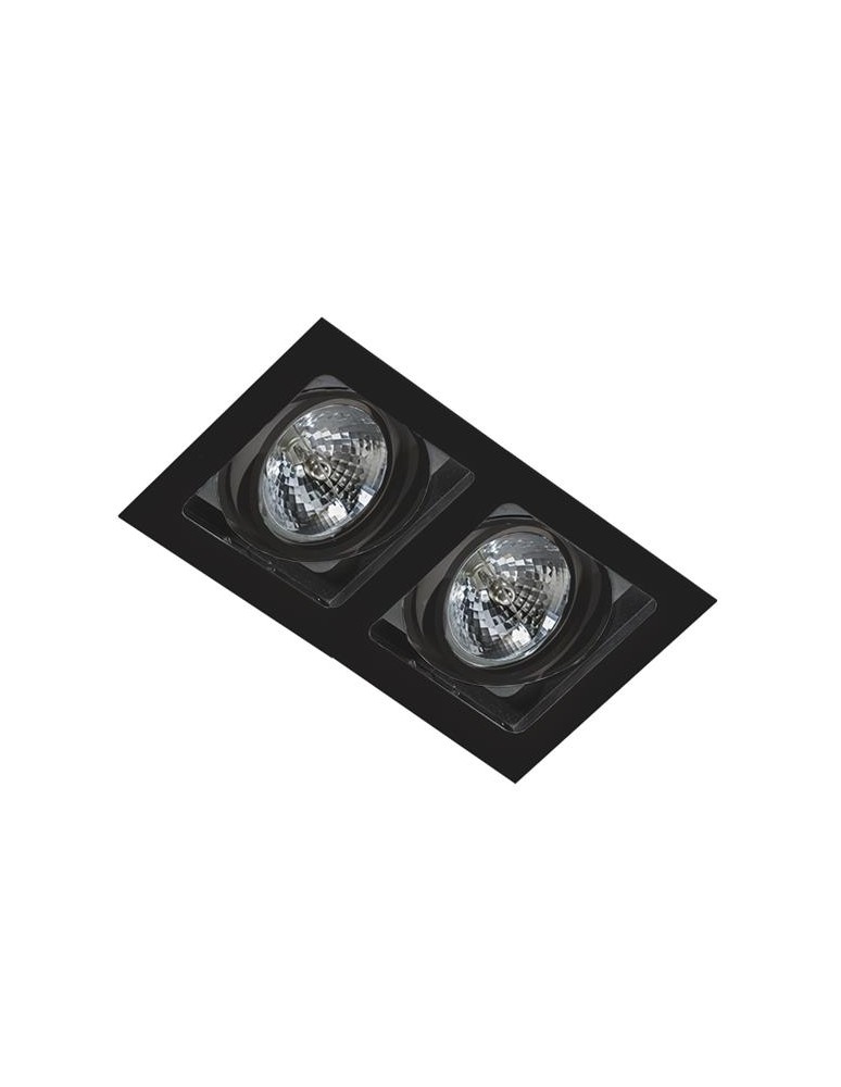 Flush-mounted directional lights - Azzardo SISTO 2 BLACK/BLACK 2xES111 Recessed Black AZ2809 - product kolory-swiatla.pl 1