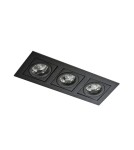 Square flush-mounted lamps - Azzardo PACO 3 BLACK 3xGU10 Recessed Black AZ0803 - product 1