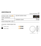 Wall lamps - Azzardo ANCONA M BLACK 1xLED Wall-mounted Black IP54 AZ2194 - product 3