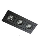 Square flush-mounted lamps - Azzardo PACO 3 BLACK 3xGU10 Recessed Black AZ0803 - product 2