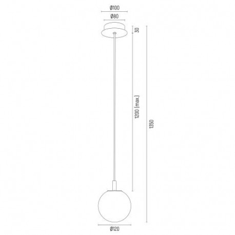 Argon ALMIROS 8451 lampa wisząca 1 pł., mała, klosz biało-brązowy (marmurek), elementy kremowe białe szkło, stal lakierow