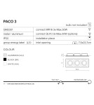 Square flush-mounted lamps - Azzardo PACO 3 BLACK 3xGU10 Recessed Black AZ0803 - product 3