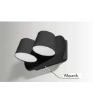 Wall lamps - Azzardo RAMONA 2 SWITCH BLACK 2xLED Wall Mounted Black AZ2563 - product 1