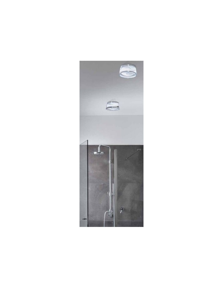 Flush-mounted hermetic lamps - Azzardo UNA 3000K CHROME 1xLED Ceiling Translucent IP44 AZ2772 - product kolory-swiatla.pl 2