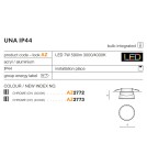 Flush-mounted hermetic lamps - Azzardo UNA 4000K CHROME 1xLED Ceiling Translucent IP44 AZ2773 - product 4