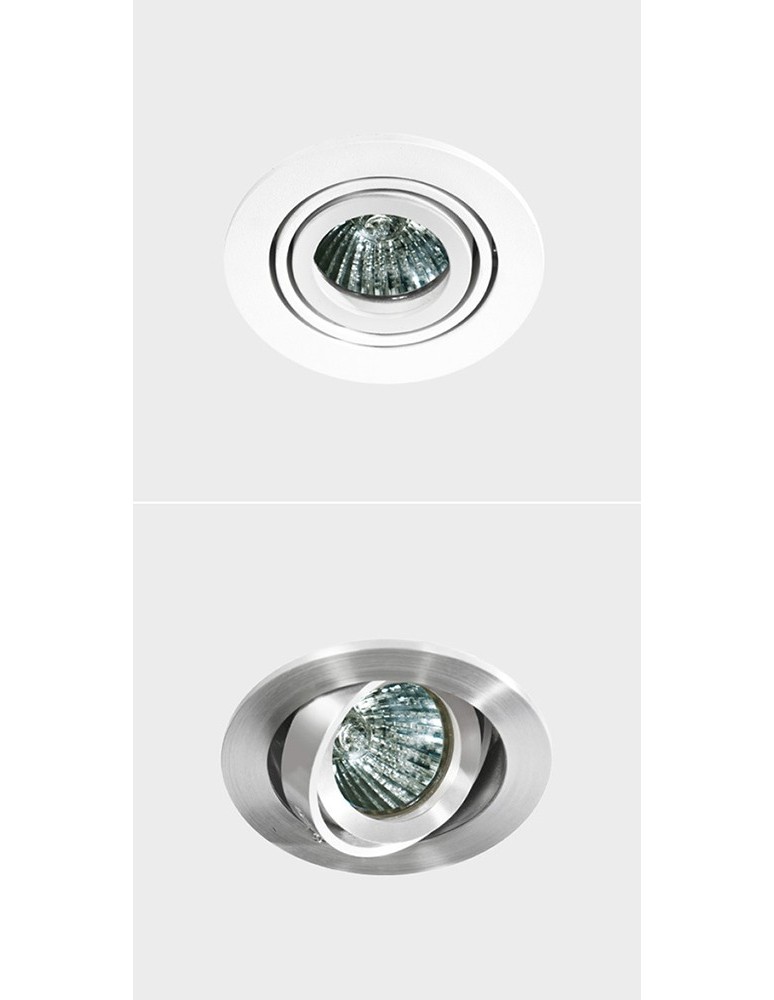 Round flush-mounted lamps - Azzardo CARLO 1 ALUMINIUM 1xGU10 Recessed Aluminum AZ0804 - product kolory-swiatla.pl 3