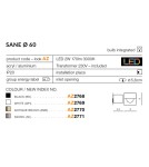 Lamps into the wall - Azzardo SANE 60 BLACK 1xLED Recessed Wall/Staircase Black AZ2768 - product 4