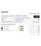 Lamps into the wall - Azzardo RAGGIO BLACK 1xLED Recessed Wall Mounted Black IP54 AZ2964 - product 3