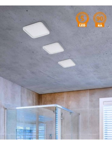 Azzardo SLIM 15 SQUARE 3000K IP44 WHITE 1xLED Wpuszczana Biały IP44 AZ2837 - produkt 2