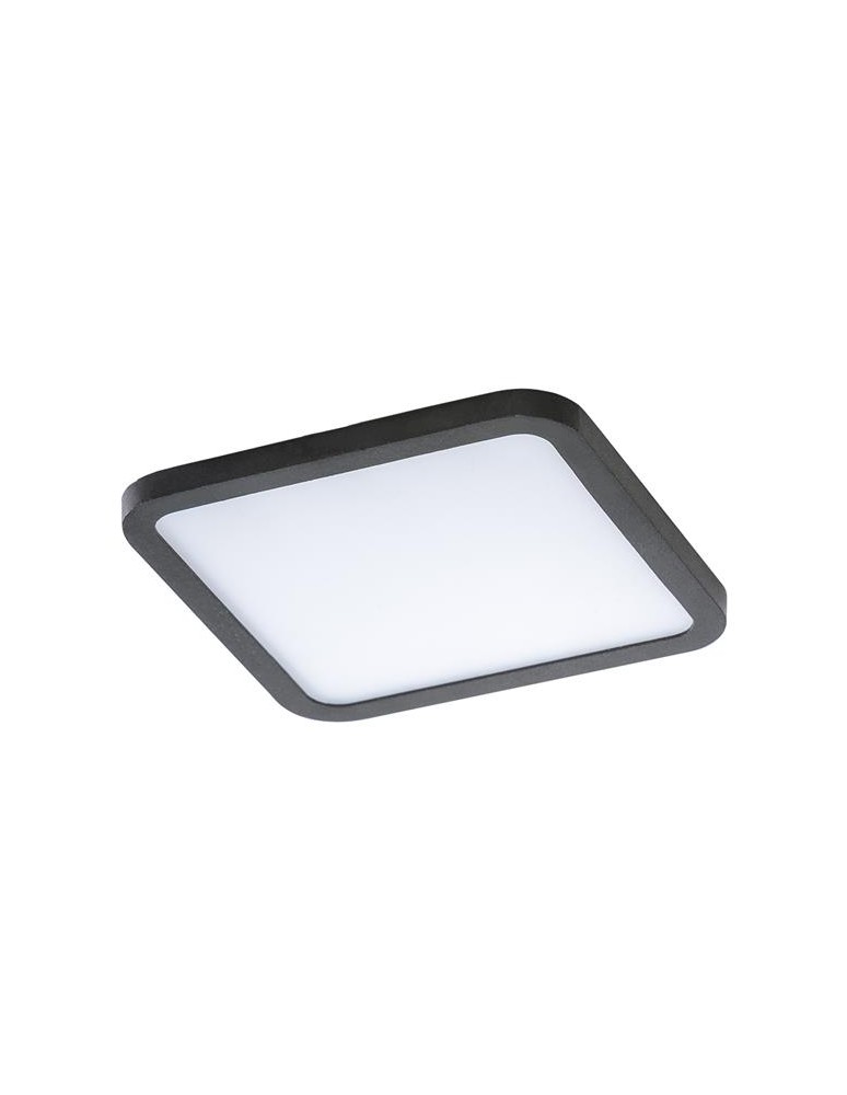 Recessed lamps with hermetic shade - Azzardo SLIM 15 SQUARE 3000K IP44 BLACK 1xLED Recessed Black IP44 AZ2836 - product kolory-swiatla.pl 1