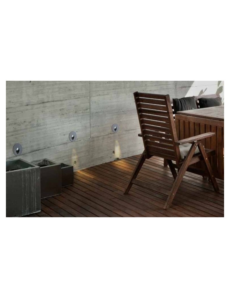 Lamps into the wall - Azzardo SARONA DGR 1xLED Outdoor Recessed Wall Mounted Dark Grey IP54 AZ2183 - product kolory-swiatla.pl 2