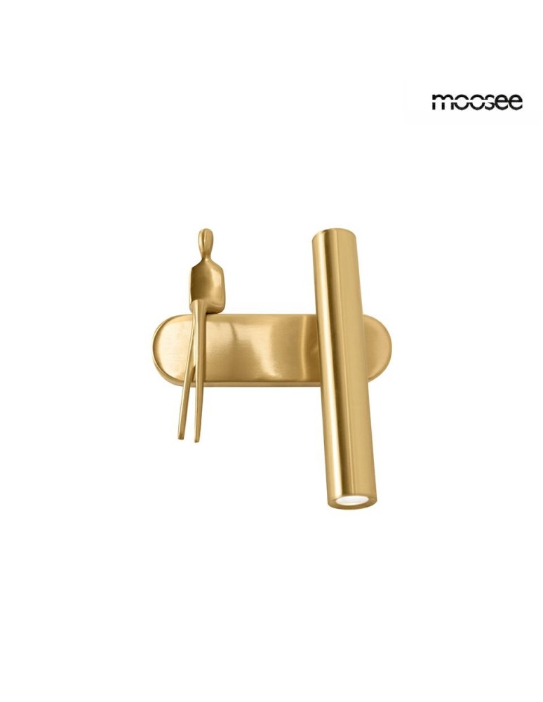 Wall lamps for bedrooms - MOOSEE BOY TUBE R gold wall lamp (MSE1501100479) - product kolory-swiatla.pl 1