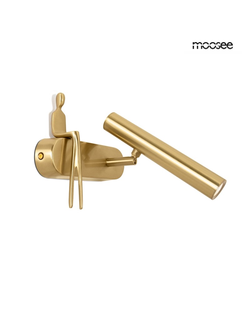 Wall lamps for bedrooms - MOOSEE BOY TUBE R gold wall lamp (MSE1501100479) - product kolory-swiatla.pl 5