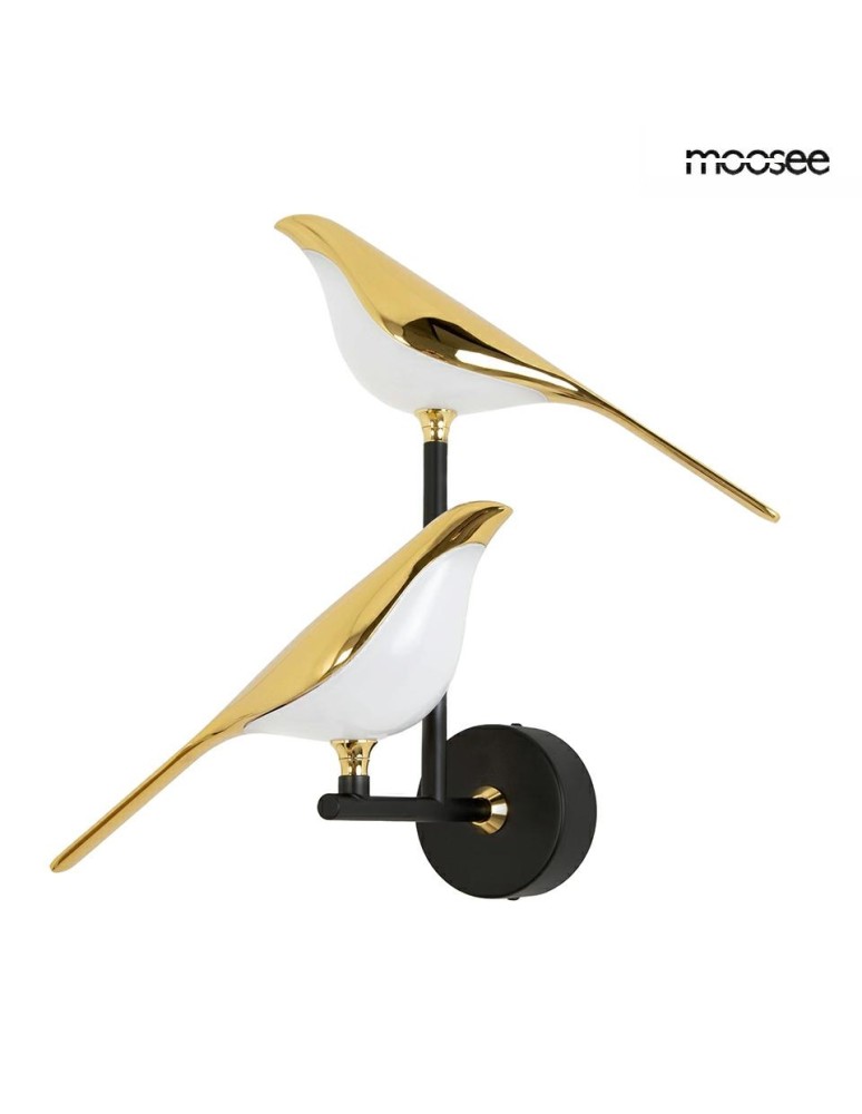 Designer wall lamps - MOOSEE BIRD TWIN gold wall lamp (MSE1501100458) - product kolory-swiatla.pl 1