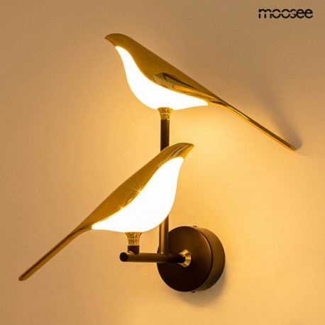 MOOSEE lampa ścienna BIRD TWIN złota (MSE1501100458)